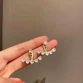 New Trend Style Round Crystal Flower Rhinestone Fashion Birthday Gifts Earring